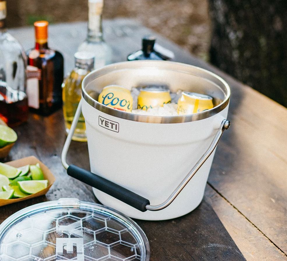 Yeti Rambler Beverage Bucket with Lid - Camp Green